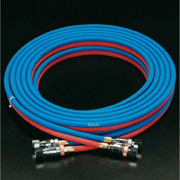 【セット内容】6点セット酸素ホース(青)ガスホース(赤)トーチプラグホースソケットホースプラグゲージソケット使用ガス：酸素+アセチレン最高使用圧力：0.98MPa破壊圧力：3MPa (ジョイントが破壊する最小圧力値です)使用温度：-10℃か...