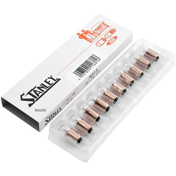 A61A スタンレー STANLEY バルブ G10 6V1.7W 10個入り A0061A JP店