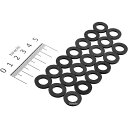 【メーカー在庫あり】 エスコ(ESCO) M8/8.4x16x1.6mm 平ワッシャー ナイロン製/黒/20枚 000012250793 JP