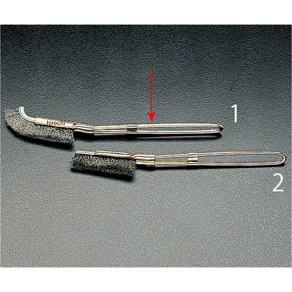 【メーカー在庫あり】 エスコ(ESCO) 230mm ブラシ(ステンレス製/曲) 000012056326 JP