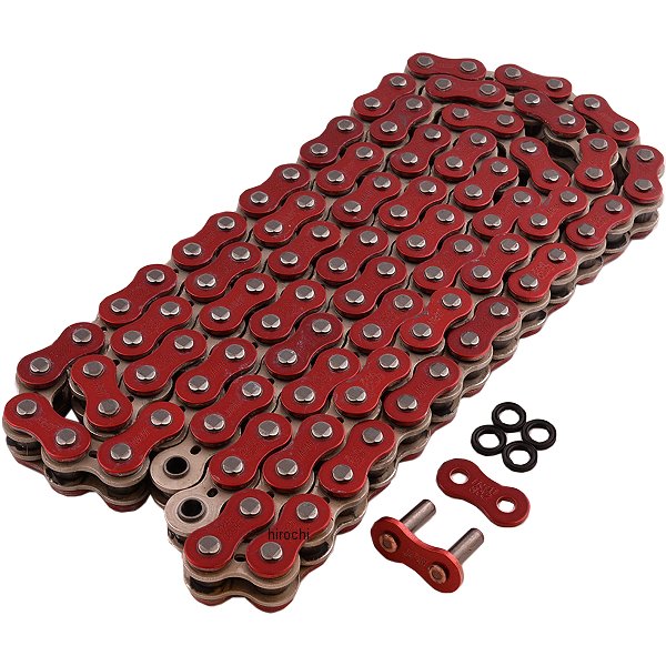 EKチェーン 江沼チェーン シリーズ 112L カシメジョイント 赤/シルバー 520SRX2 JP店