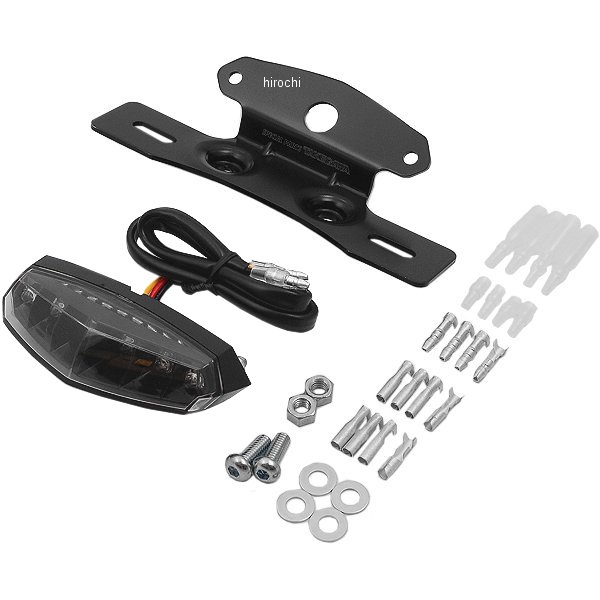 SP武川 12V 電源 ブラケット付き LED ミニテールランプ ブラック 汎用 05-08-0020 JP店