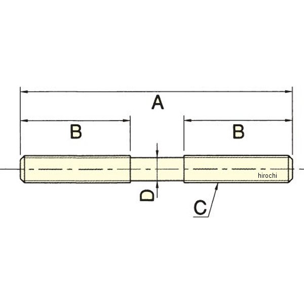 【メーカー在庫あり】 エスコ ESCO M8 x 63mm 焼入 スタッドボルト 000012070813 JP
