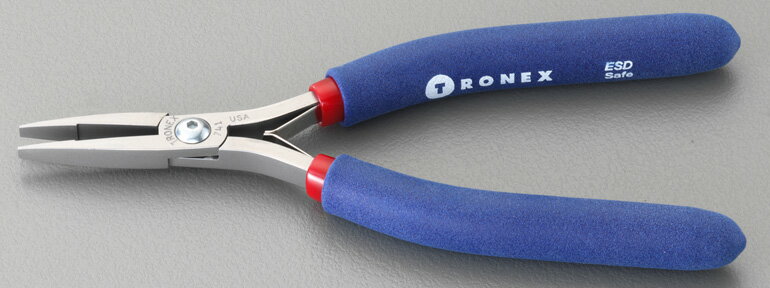 【メーカー在庫あり】 エスコ ESCO 170mm 精密用プライヤー(ESD/平/バネ付) 0000 ...