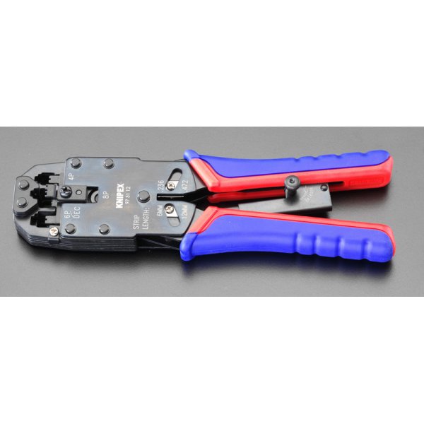 【メーカー在庫あり】 エスコ ESCO 4P 6P 8P 圧着ペンチ(モジュラー用) 000012011965 JP(4.0)