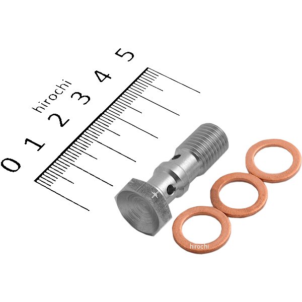 【USA在庫あり】 P グッドリッジ GOODRIDGE バンジョー ボルト ダブル 10mmX1.25インチ(32mm) ホンダ、トライアンフ ステンレス 993-03-32C JP店