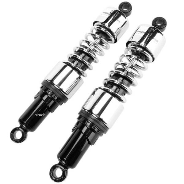 【USA在庫あり】 プログレッシブ PROGRESSIVE ショック 標準硬さ 412 06年-12年 トライアンフ スクランブラー900 356mm クローム 1310-0719 JP店