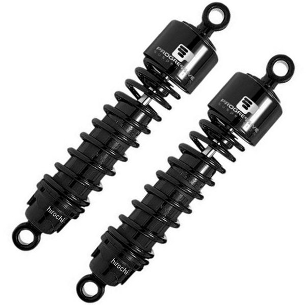 【USA在庫あり】 プログレッシブ PROGRESSIVE ショック 標準硬さ 412 04年-14年 トライアンフ スラクストン900 356mm 黒 1310-0967 JP店