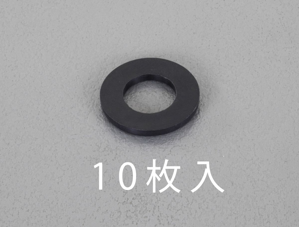 【メーカー在庫あり】 エスコ ESCO M14/15.0x30x3.0mm 平ワッシャー TPR製/黒/10枚 000012250772 JP店