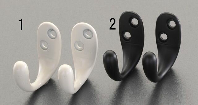 【メーカー在庫あり】 エスコ(ESCO) 34x36mm フック 亜鉛合金/アイボリー/2個 000012055532 JP