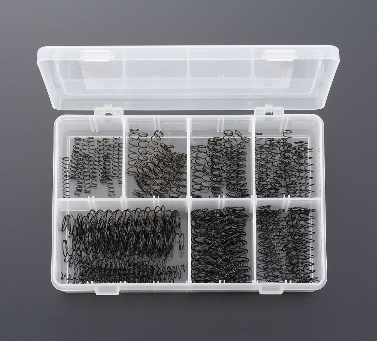 ●(セット内容):線径×外径×長さ（入数）:0.5×7/32"×1-5/16"(15)0.6×5/16"×1-1/2"(15)0.6×5/16"×1-3/4"(15)0.6×5/16"×1-7/8"(15)0.7×3/8"×2-1/2"(15)0.9×9/16"×2-1/4"(15)0.5×15/64"×3"(15)0.9×9/16"×3-1/8"(15)●材質:炭素鋼(S60C)●ケースサイズ:210×140×45mm●総重量:340g000012202686楽天 JP店　