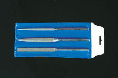 【メーカー在庫あり】 エスコ ESCO 220mm ダイヤモンドヤスリ 平・半丸・丸・3本組/中目 000012007413 JP店