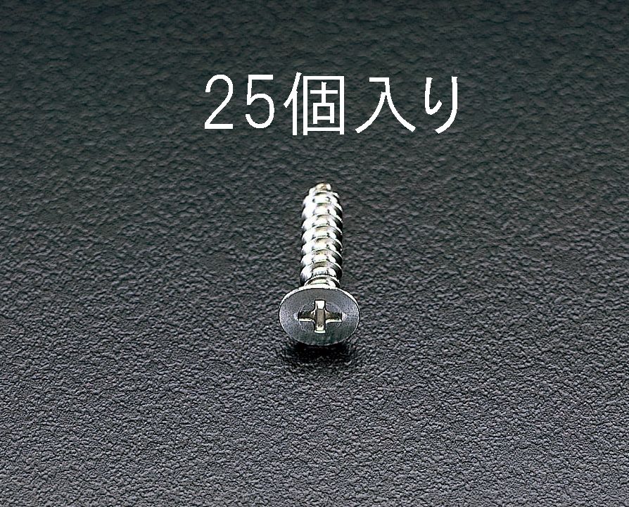 【メーカー在庫あり】 エスコ ESCO 5x40mm 皿頭タッピングビス ステンレス製/25個 000012055237 JP