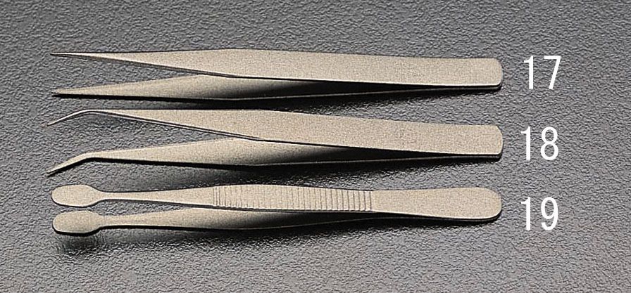 【メーカー在庫あり】 エスコ ESCO 8.0x125mm ピンセット(直平/フッソコート) 000012062308 JP店