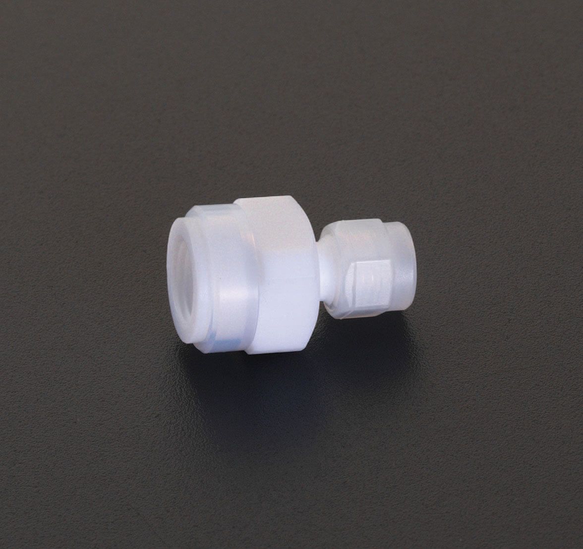 ●チューブサイズ:6mm●ねじサイズ:Rc（PT）1/8"●最高圧力（23°C時）:0.8MPa●材質:ボディ:フッ素樹脂（PTFE）、ナット:フッ素樹脂（ECTFE）●最高使用温度:100°C●適応チューブ:PFA・PTFEテフロン樹脂チューブ耐薬品性セッティングが簡単。(特殊工具を用いないで施工が可能、テーパー収縮シール方式)000012206462　