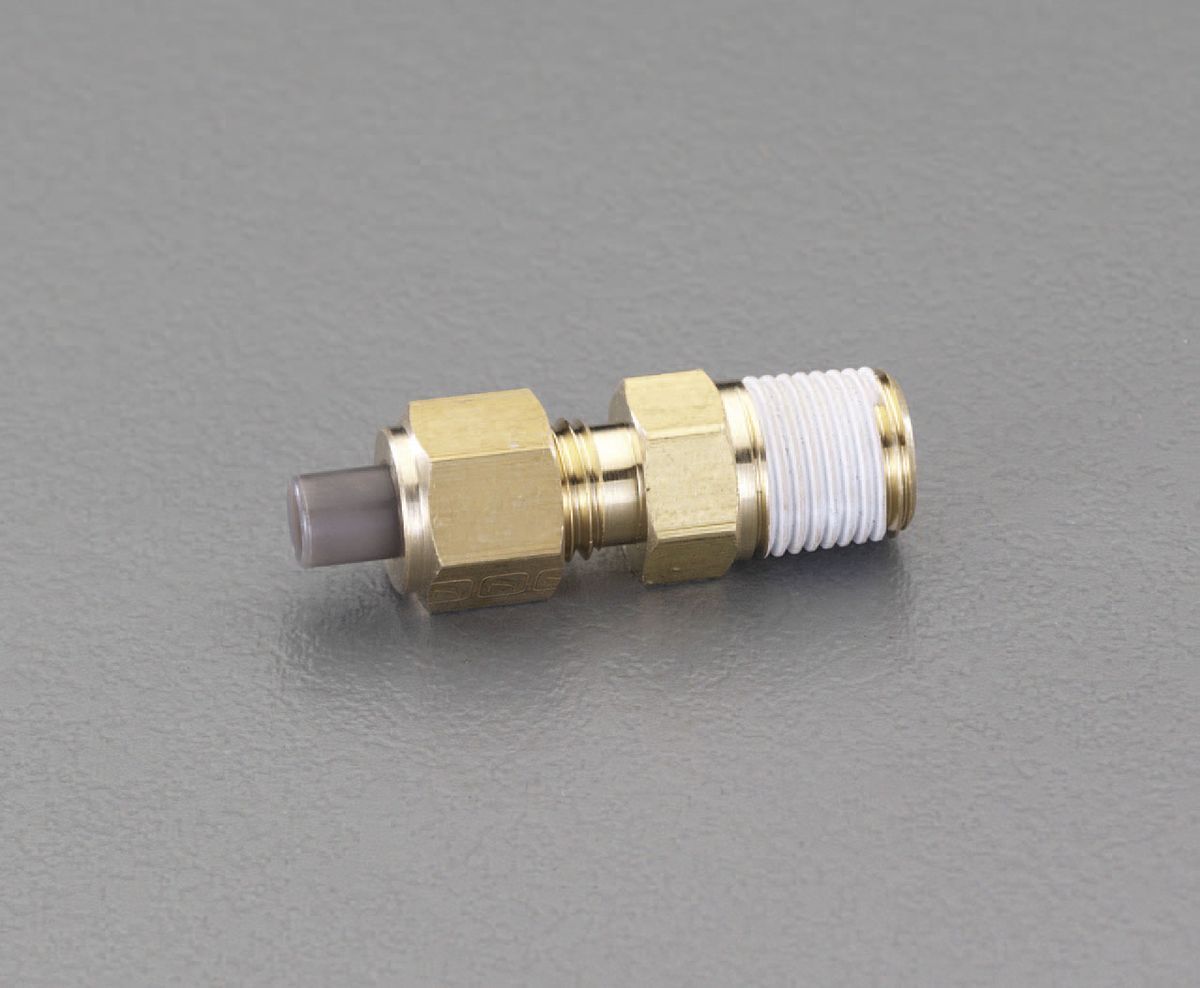 【メーカー在庫あり】 エスコ ESCO R 1/4"x10mm ユニオン(ハーフ/黄銅製) 000012206536 JP