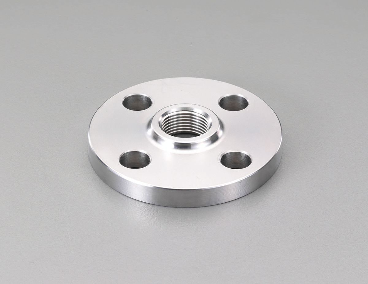 ●材質:SUSF304●最高圧力:1.35-2.0MPa（-20-220°C/JIS B2308による）●使用温度範囲:-20-220°C●呼び径:20A●ねじサイズRc（PT）:3/4"●外径:100mm●厚み:14mm●全高:20mm●ハブ径:33mm●中心円の径:75mm●ボルト穴数:4●ボルト穴径:15mm●フランジ形状・寸法:JIS B 2220●ねじ:JIS B 0203●色:シルバーJIS 10K000012235309　
