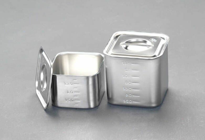 Other - 【メーカー在庫あり】 エスコ ESCO 105x105x 80mm 浅型BOX(ステンレス/目盛り付) 000012085368 JP