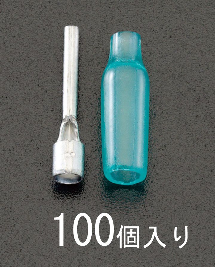 【メーカー在庫あり】 エスコ ESCO 1.25-13.5TC形 裸圧着端子(キャップ付/100個) 000012097453 JP
