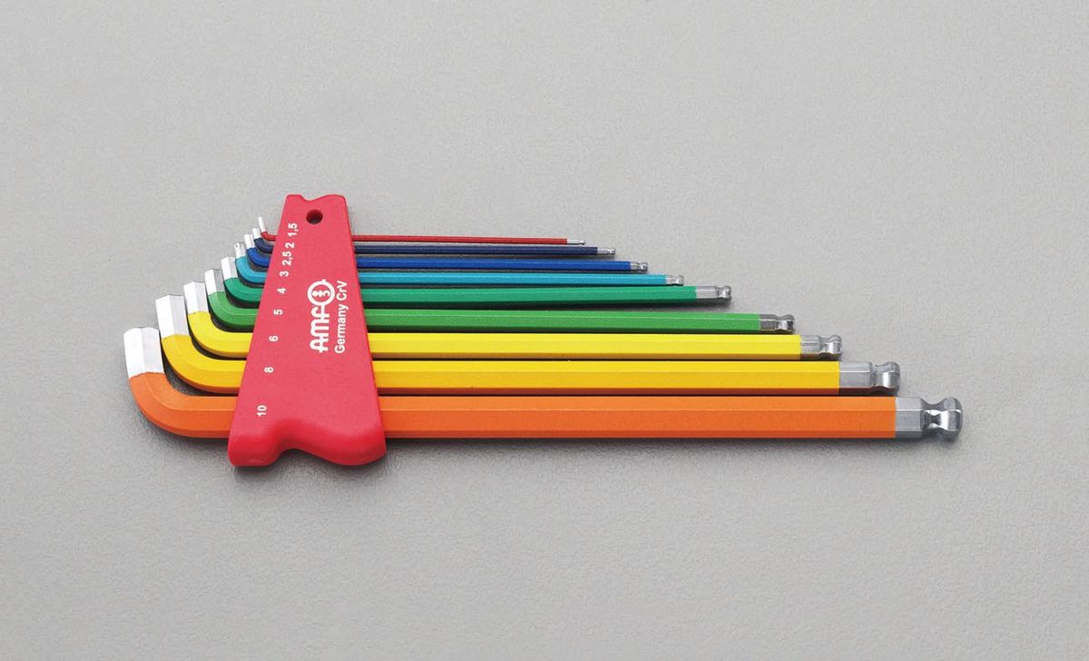 【メーカー在庫あり】 エスコ ESCO 1.5-10mm/9本組 Ball Hex キーレンチ(ショートヘッド) 000012238092 JP店