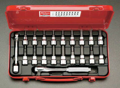 【メーカー在庫あり】 エスコ ESCO 3/8"sq INHEX Torx ビットソケットセット 000012015495 JP店