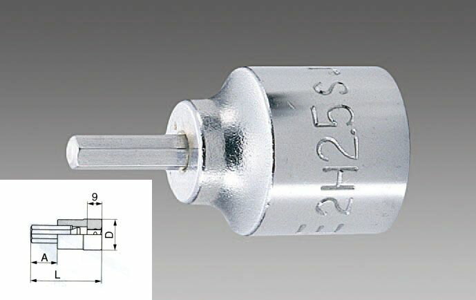【メーカー在庫あり】 エスコ ESCO 1/4"sqx 5mm ショートヘックスビットソケット 000012226874 JP店