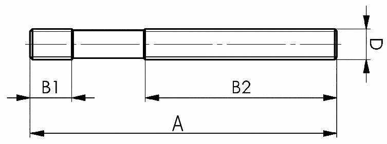【メーカー在庫あり】 エスコ ESCO M18x 80mm スタッドボルト 000012099576 JP店
