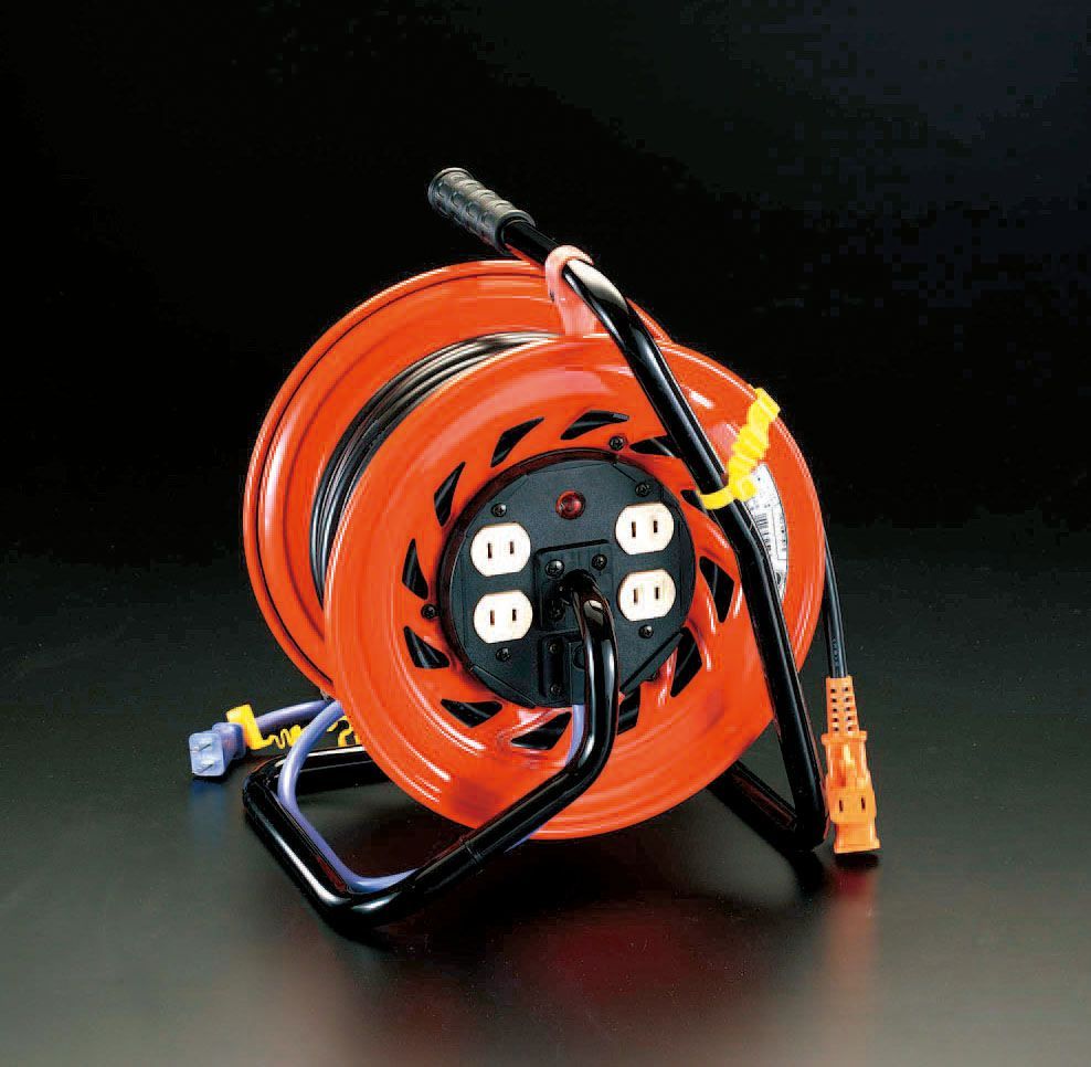 【メーカー在庫あり】 エスコ ESCO AC125V/15A/30m 元置型コンセント固定リール 000012020032 JP店