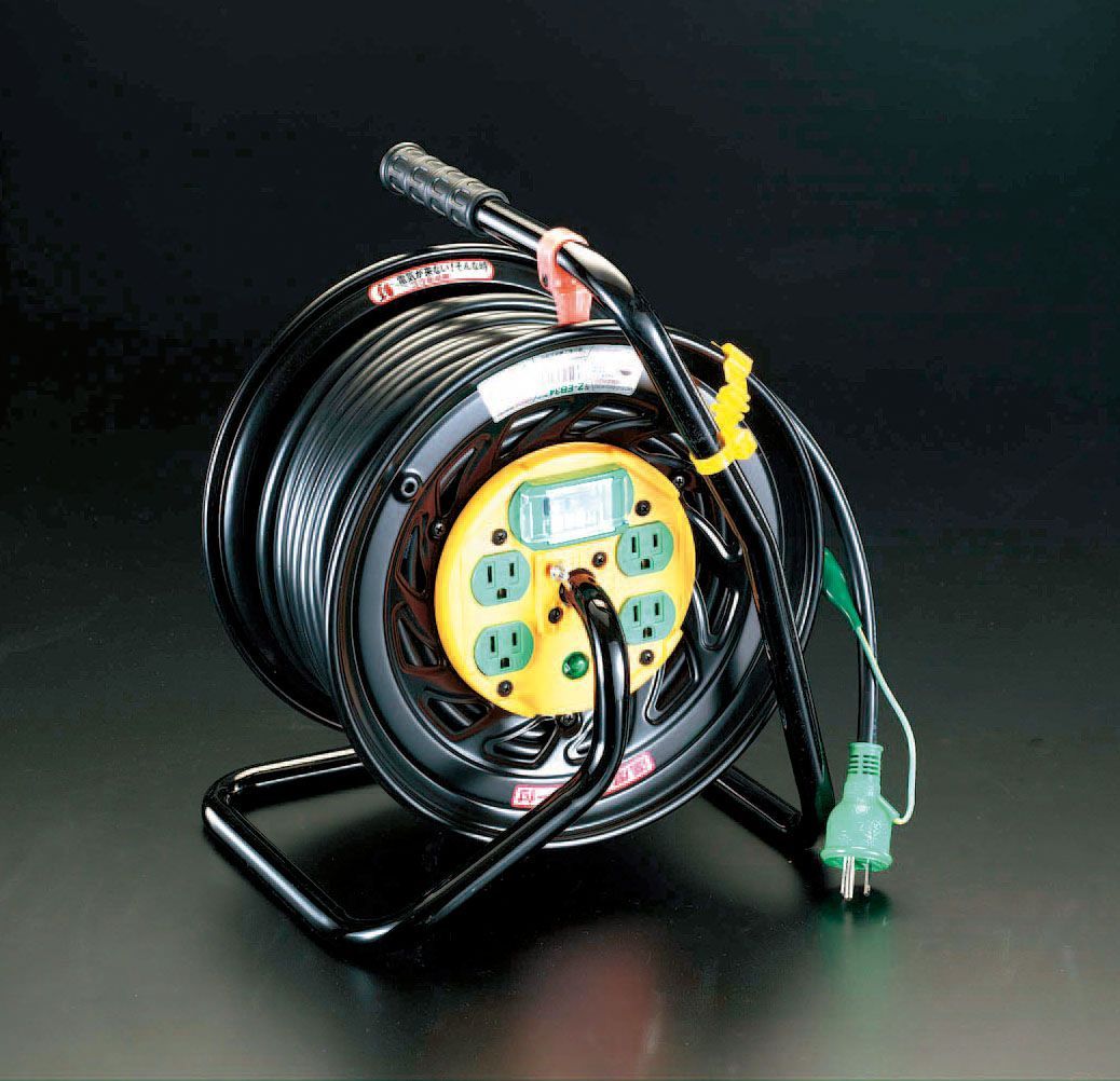 【メーカー在庫あり】 エスコ ESCO AC125V/30mコンセント固定リール 漏電遮断器付 000012020037 JP店