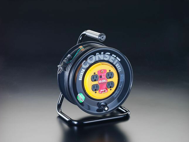 【メーカー在庫あり】 エスコ ESCO AC100V/15A/30m コンセントリール 漏電遮断器付 000012063781 JP店