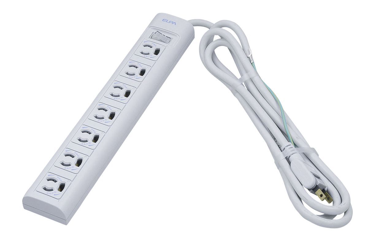 ●コンセント:2P接地抜け止め形×7個●定格:15A・125V(1500W)●コード長:2m●サイズ:50×295×30mm●スイッチ:1個(集中タイプ)接地コンセントタイプアース線付耐電サージ、耐トラッキングカバー付マグネット付の為、スチール棚等に簡単に固定できます。000012081061楽天 JP店　