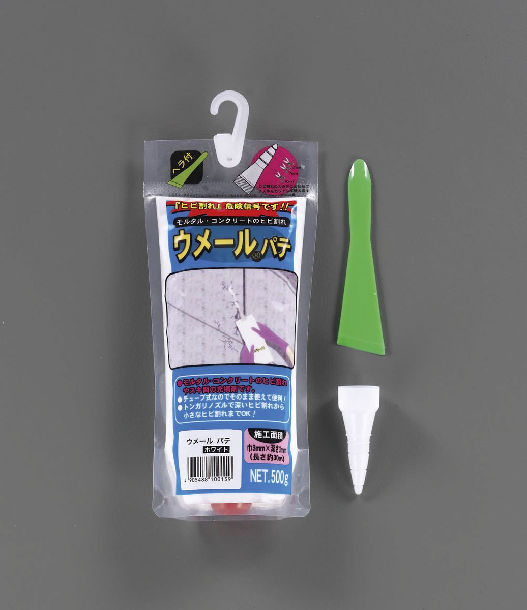 ●施工量:幅3mm深3mmで約30m●表面硬化時間:夏:約3時間冬:約6時間●内容量:500g●カラー:グレー硬化型パテモルタル・コンクリートの隙間の補修ができます。ヘラ・ノズル付属000012216702　