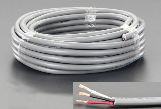 ●定格容量:17A 300V(2.0mm2×3心)●コード長:20m●カラー:グレー●外径:8.5mm000012090972楽天 JP店　