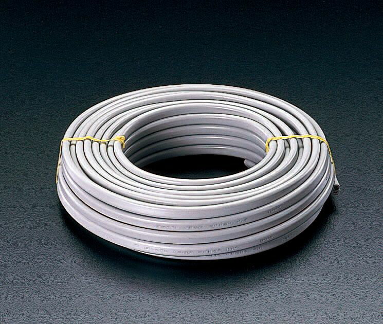 【メーカー在庫あり】 エスコ ESCO 600V/18A/100m VAケーブル 2心/グレー 000012250671 JP店