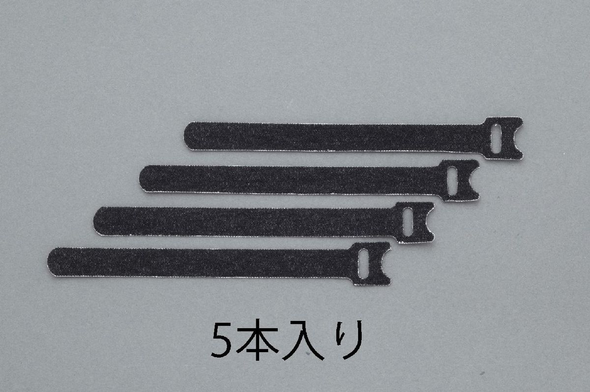 ●色:黒●サイズ:19×150mm●材質:フック:ポリエチレン、ループ:ナイロン●入数:5本マジックテープ式なので、繰り返して使用できます。000012248411　