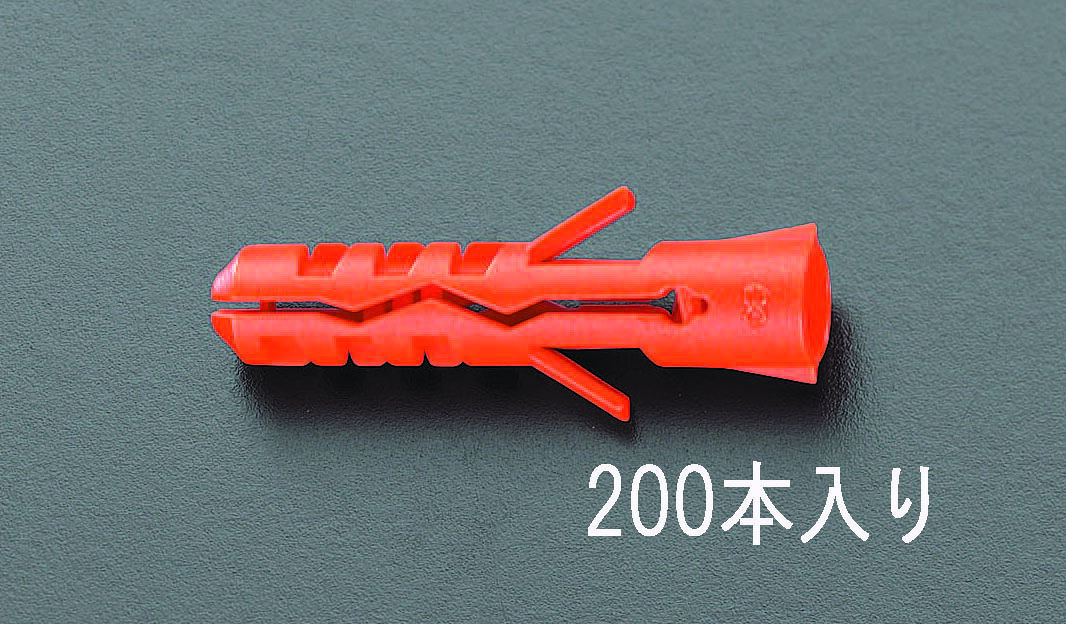 ●プラグサイズ:φ6×30mm●下穴径:6mm●適合ねじ:3.5-5.1mm●材質:ナイロンコンクリート、ALC、タイル、モルタル、ブロック、レンガ等への器材取付けに。ねじは木ねじ、タッピングねじを使用して下さい。入数は200個入りです。000012070222楽天 JP店　