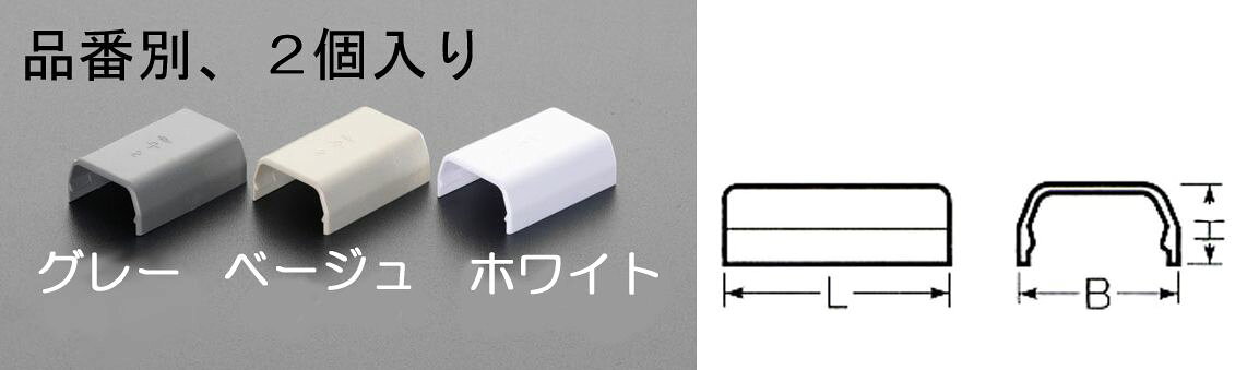 ●カラー:ホワイト●規格:1号●サイズ(mm):B:18、L:25、H:11.2モールの蓋の上からはめ込みテープ又は接着剤で固定して下さい。入数は2個入りです。000012202294　
