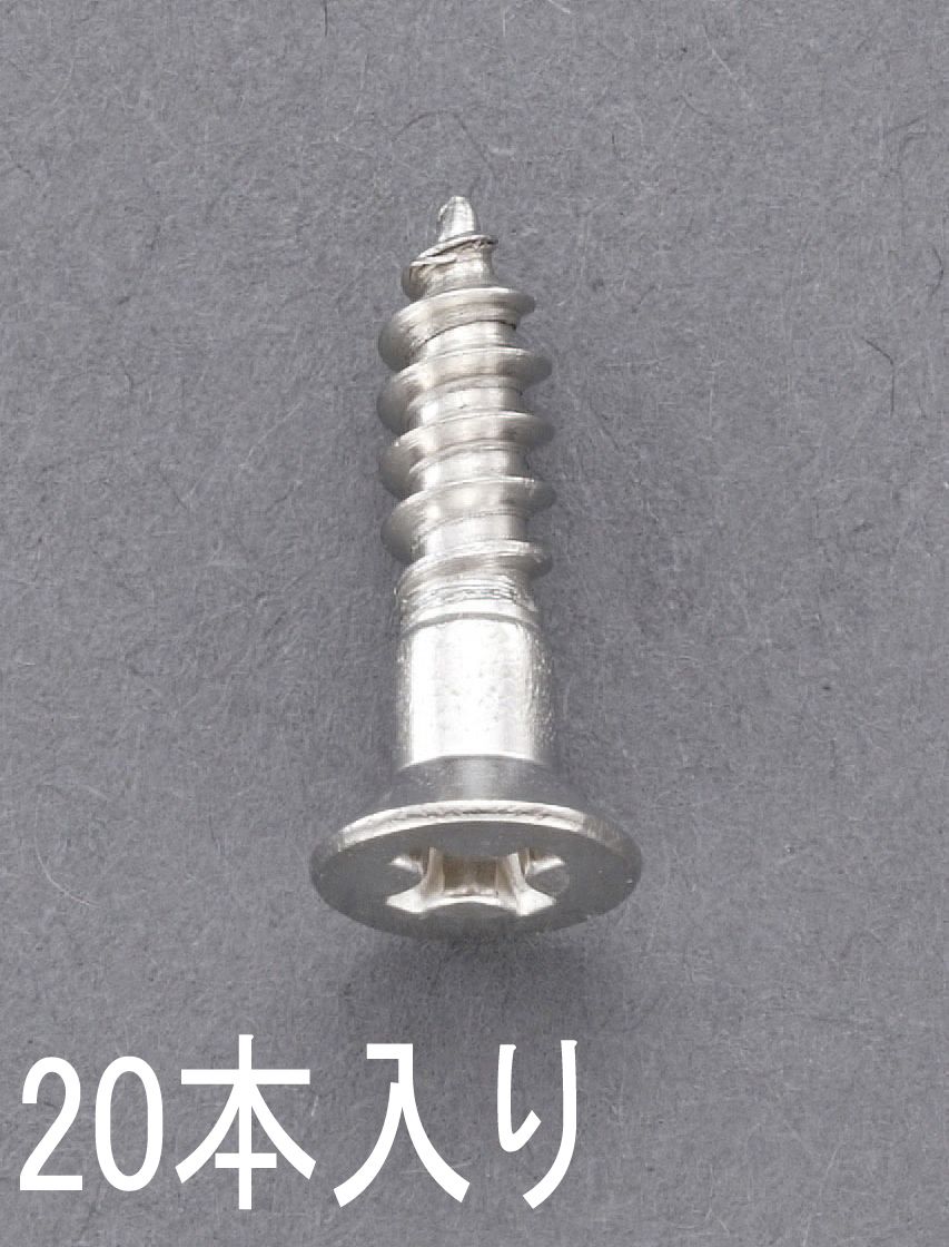 【メーカー在庫あり】 エスコ ESCO 2.4x 13mm 皿頭木ねじ ステンレス製/20本 000012231897 JP