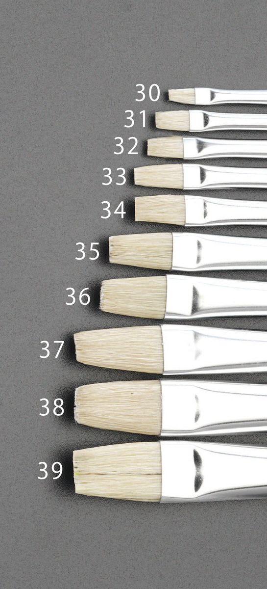 材質：毛：豚毛柄：木サイズ：6号筆全長：310mm毛丈：19mm毛幅：12mm 用途：レタリング、イラスト、塗り込み用000012025842　