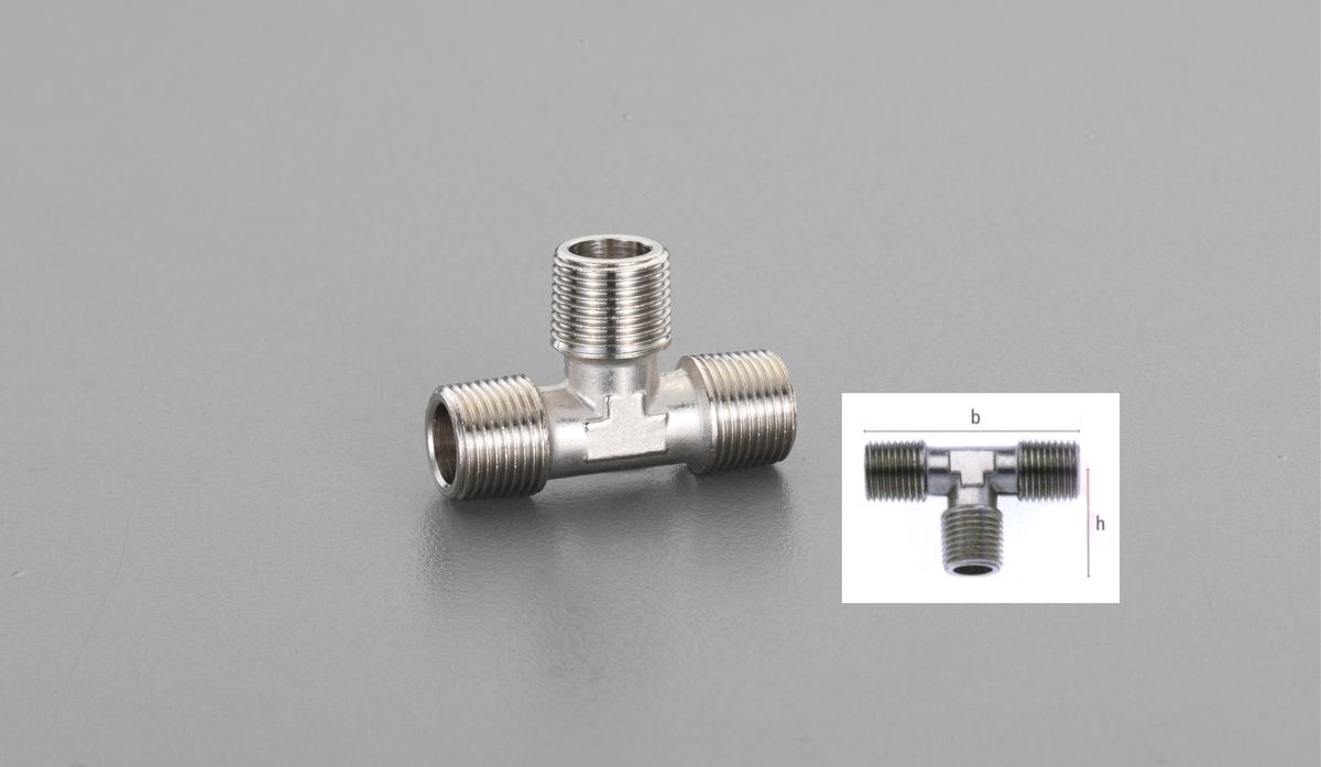 ●材質:真鍮（ニッケルメッキ）●最高使用圧力:0.78MPa（8kgf//cm2）●ねじ径:R（PT）1/8"●六角対辺:10mm●サイズ（mm）:b:35.5、h:17.8●ねじ有効長:8mm●重量:約20g000012236088　