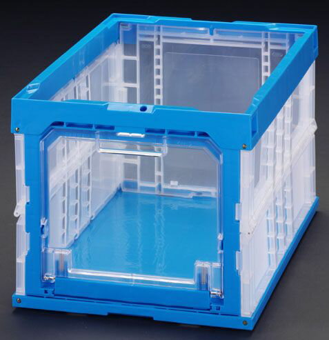 ●サイズ:530×366×322(H)mm●材質:ポリプロピレン●フタ:EA506AA-51（別売）●容量:50.4L●色:青●入数:1一面のみ窓が開きます。（開閉ロック可能）積み重ね可能000012085160　