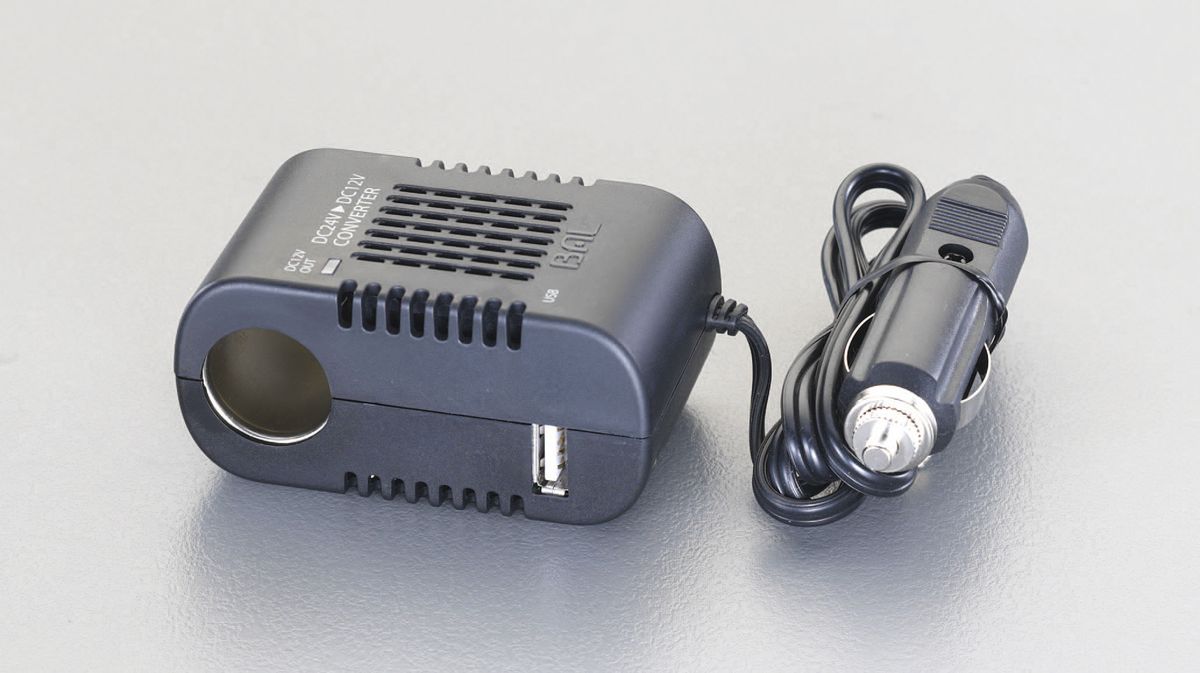 【メーカー在庫あり】 エスコ ESCO DC24V→DC12V/ 3A コンバーター 000012229097 JP