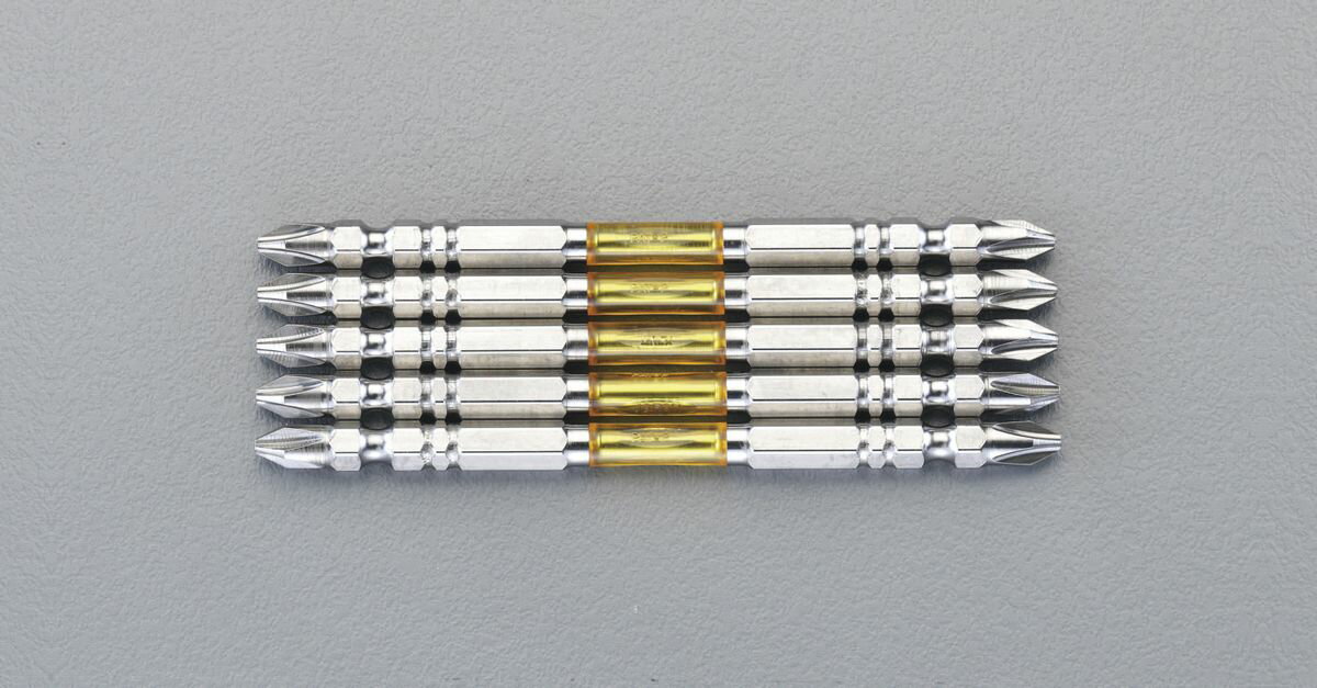 【メーカー在庫あり】 エスコ ESCO #2x 85mm 衝撃吸収ビット 5本組 000012212677 JP