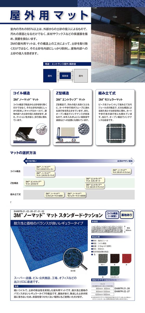 【メーカー在庫あり】 エスコ ESCO 0.6x0.9m/9.0mm 泥落しマット ブラウン 000012245642 JP店 [3]
