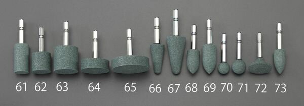 【メーカー在庫あり】 エスコ ESCO 38x13mm/6角軸 軸付砥石(ストレート/GC) EA819HY-64 JP店