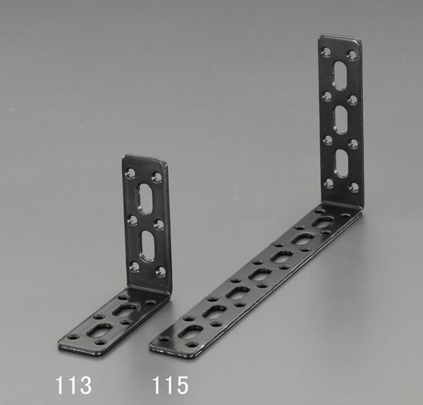 【メーカー在庫あり】 エスコ ESCO 99x199x3mm 連結金具(スチール製・黒塗装) EA951E-115 JP店