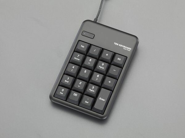 【メーカー在庫あり】 エスコ ESCO 90x140x23.5mm テンキーボード(USB/黒) EA764AB-4A JP店