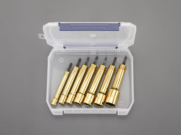 <セット内容>:7本組み六角シャンク:1/4”対辺(mm):10・13・14・17・19・21・246ポイント18Vのインパクトドライバーにも対応吊ボルトやアイビーフォームタイ等の奥まった箇所でのナット締付けに最適EA612AV-200楽天 JP店　