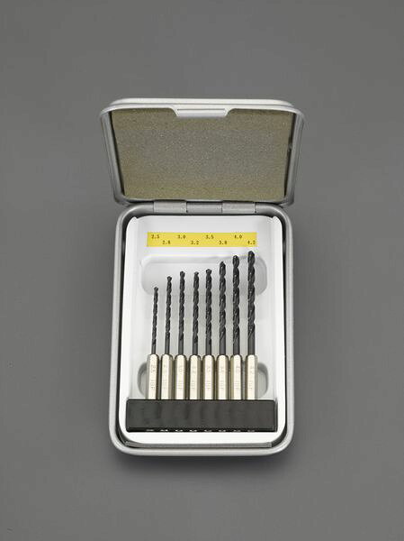 【メーカー在庫あり】 EA824BH-100 エスコ ESCO 2.5-4.2mm/8本組 六角軸ドリル(HSS)