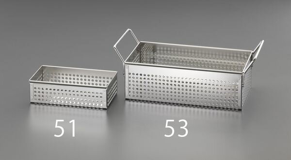 【メーカー在庫あり】 EA992CV-51 エスコ ESCO 200x100x 60mm バスケット(パンチング・ステンレス)